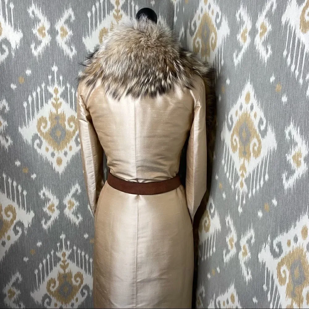 Ralph Lauren Golden Silk Dupioni Nehru Tunic Cocktail Jacket